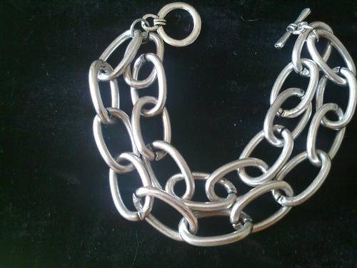 STUNNING TIBETAN STERLING SILVER DOUBLE STRAND BRACELET