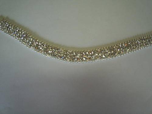 STUNNING SILVER & DIAMANTE BRACELET
