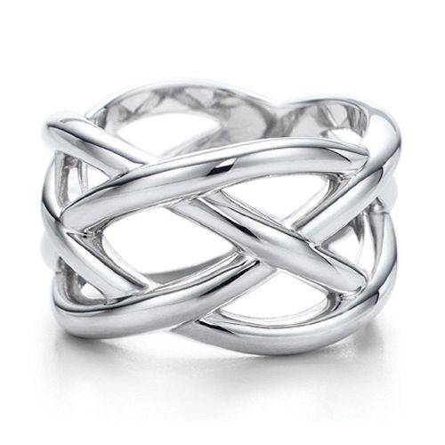 EXTRAORDINARY 925 STERLING SILVER  COATED RING  # 8