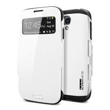 Slim Armor Viewing window Automatic Sleep/Wake case for Samsung Galaxy S4 White