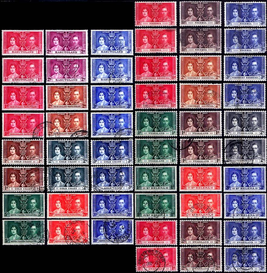VERY LATE LISTING - 9 Countries Coronation of KGVI -1937 MINT & USED