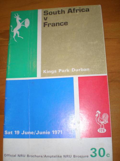 1971 SOUTH AFRICA v FRANCE - 2nd Test @ Durban