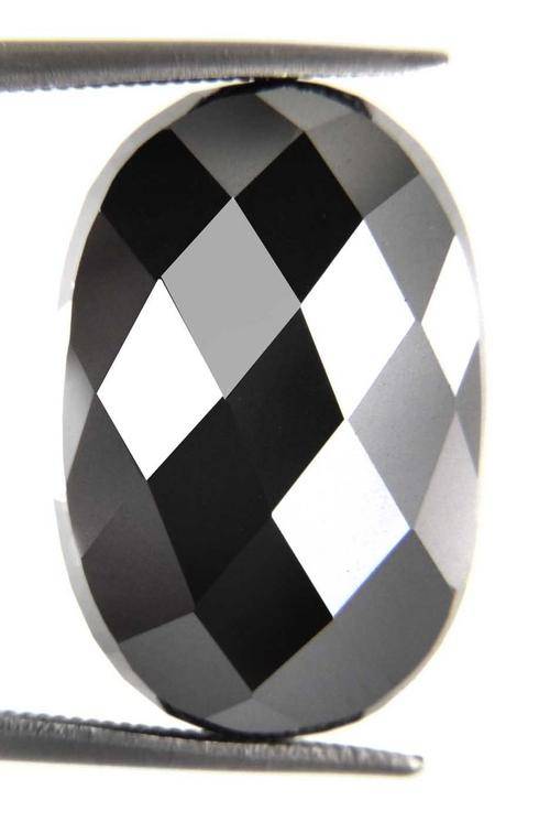 **Brilliant cut** RARE, Certified - 3.75 carat Loose Natural Oval cut Black DiAmOnD - Dont Miss it!