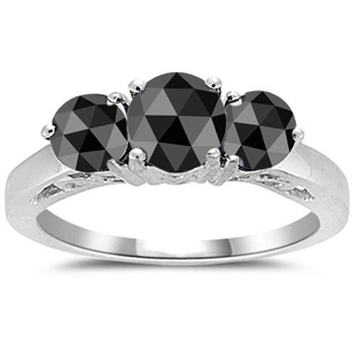 **APPRAISED $3089 - R28 727** STUNNING 2.82 ct NATURAL COLOUR ENHANCED BLACK DIAMOND RING SIZE 8 US