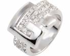 GUESS inspired ring size 7 embedded with swarovski crystal 1 year gaurantee