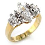 STUNNING WEDDING RING 1.5ctw CZ Diamond clad in 18ct yellow gold size 7