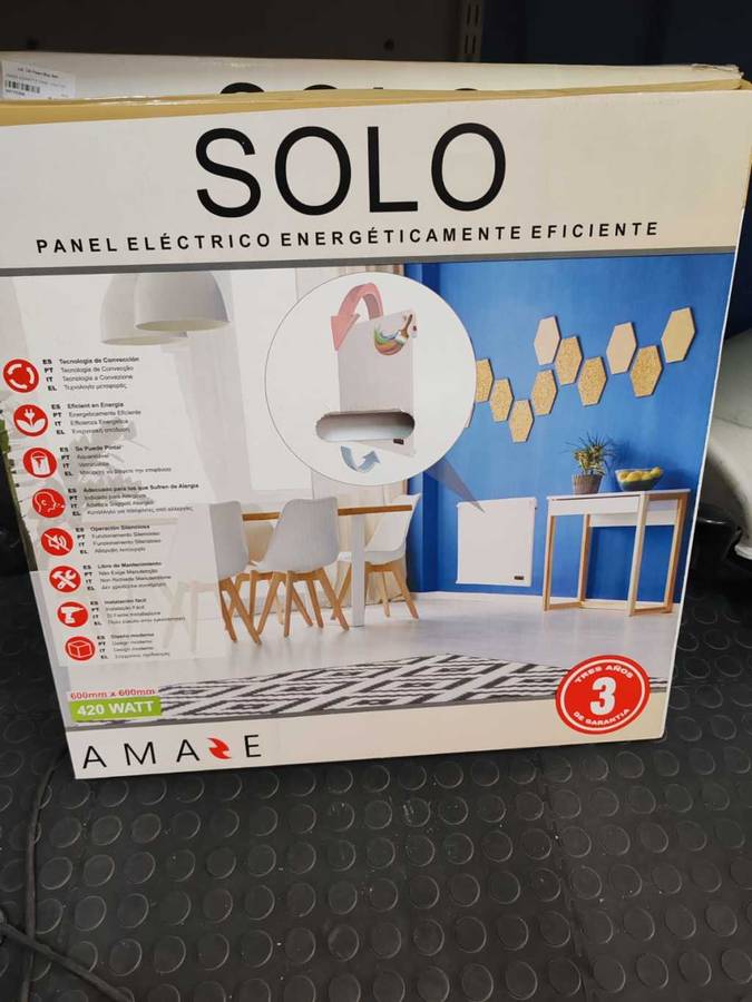Amaze Solo Panel Heater 420W 600 x 600mm 42SS NEVER BEEN USED