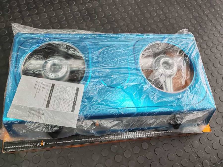 ALVA 2-PLATE GAS STOVE STAINLESS STEEL WITHOUT REGULATOR