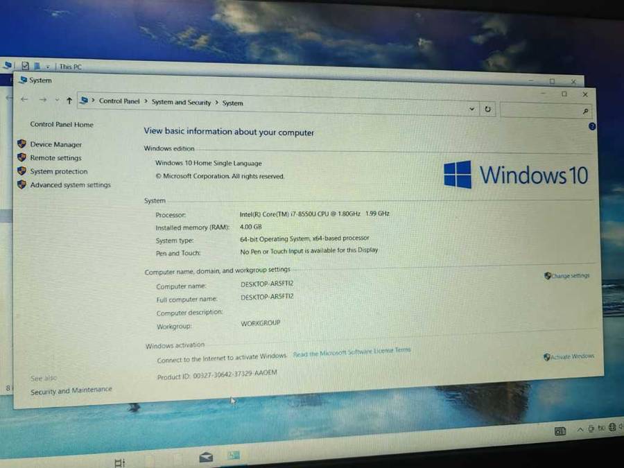 LENOVO LAPTOP IDEAPAD 330 8TH GEN INTEL® CORE I7-8550U 4GB