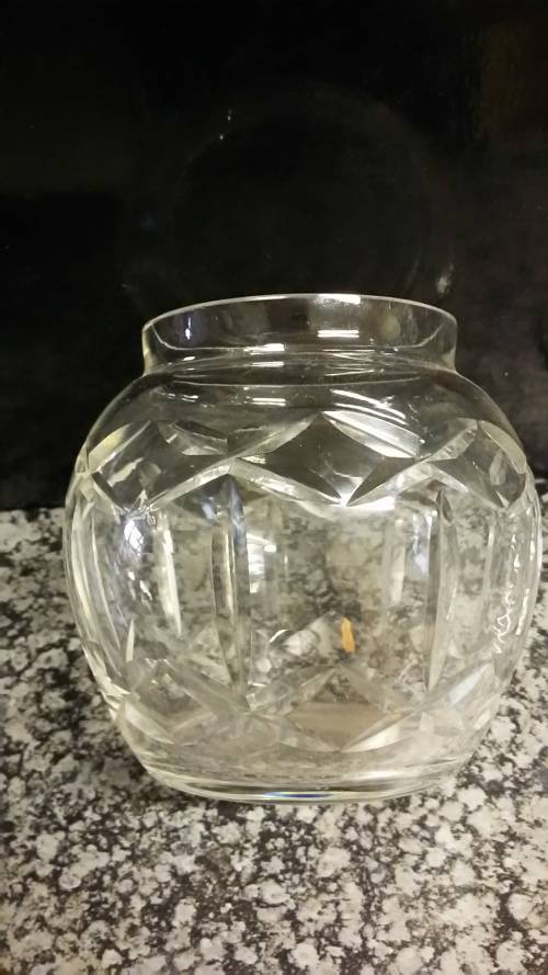 Crystal candle holder and sugar pot