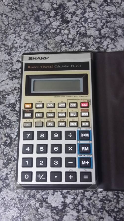 Sharp calculator and electronic organiser