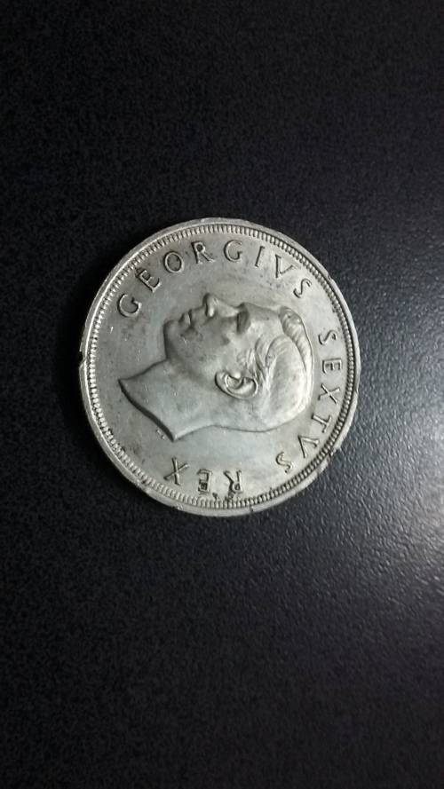 1952 George VI South African Silver 5 Shillings