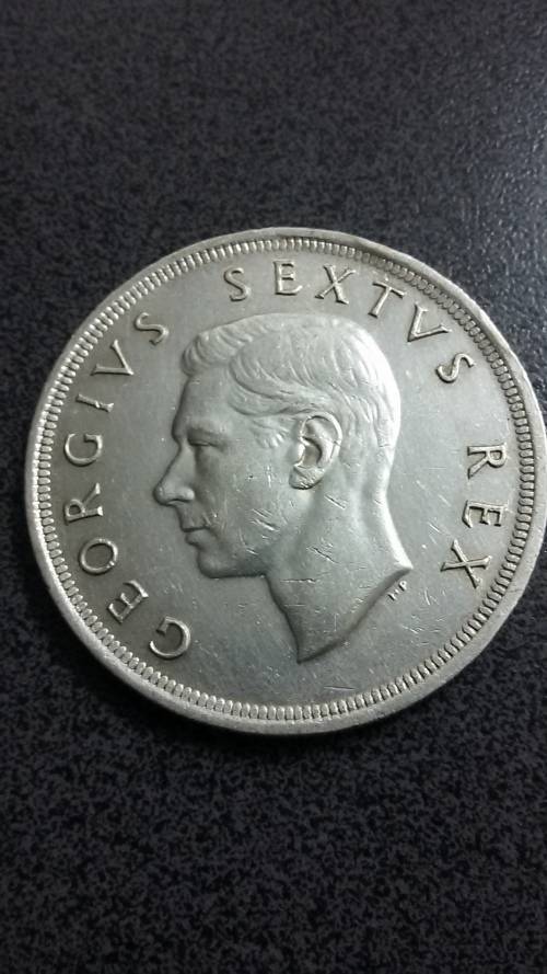 1952 George VI South African Silver 5 Shillings