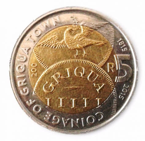 Griqua R5 coin on auction now!! Bid starts @R1