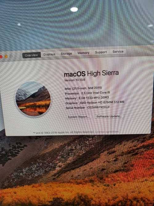 21.5inc iMacOS High Sierra 2011- On Auction Now!!!