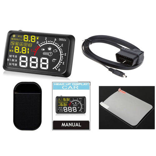 Universal  Car OBD2 II Projector Display HUD Head Up Display MPH KMH Speed Warning System