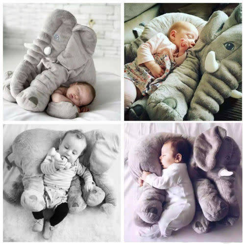 Long Nose Elephant Doll Soft Plush Stuffed Waist Pillow Toys For Baby Kids
