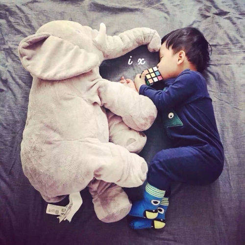 Long Nose Elephant Doll Soft Plush Stuffed Waist Pillow Toys For Baby Kids