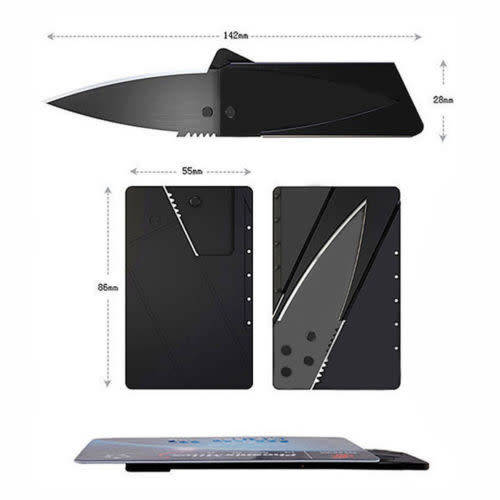 Safety THIN Card Sharp Credit Card Folding Safety Razor Sharp Wallet Knife