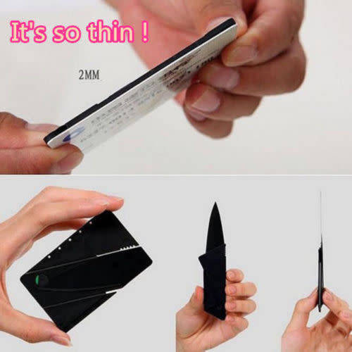 Safety THIN Card Sharp Credit Card Folding Safety Razor Sharp Wallet Knife