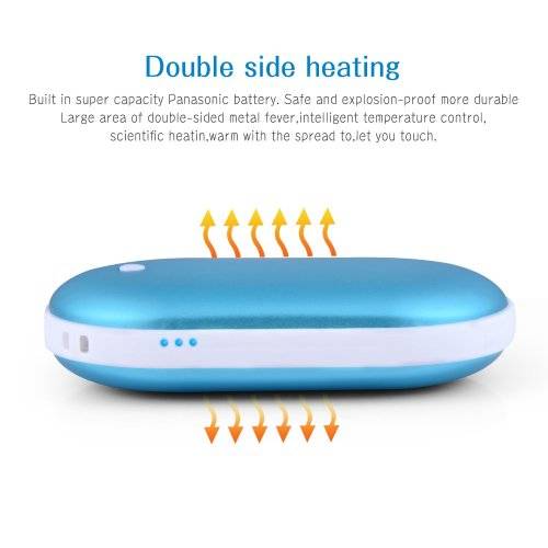 Electric USB Rechargeable Portable Pocket Hand Warmer Heater & Power Bank