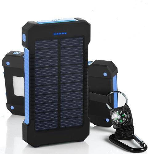 20000MAH Portable Waterproof Solar Panel Power Bank for all Smartphones