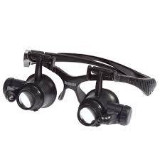 23X Watch Magnifier Jeweler Magnifying Eye Glasses Loupe Lens Repair LED Light