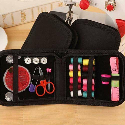 Mini Portable Travel Small Home Sewing Kit Case Needle Thread Tape Scissor