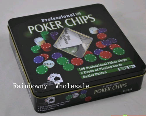 100 Professional Poker Chip Gift set/Casino Poker Nice Pub Game