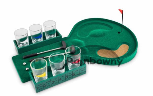 Golf Shot Glass Bar Drinking Game, Drinking Chess