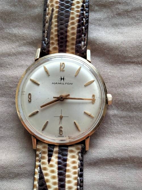 Vintage Hamilton gold mens watch working
