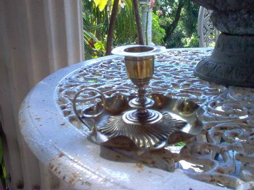 OLD E.P.N.S. CANDLE HOLDER