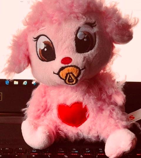 Pink Migros Lamb with light in tummy - Frey super soft toy!