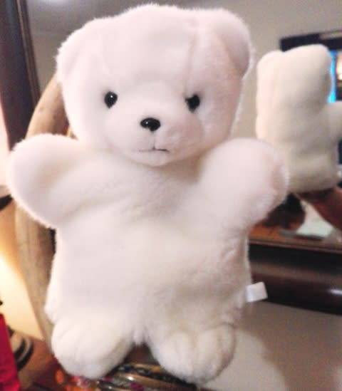 Beautiful Plush Polar Bear Hand Puppet for Babies and Kids!
