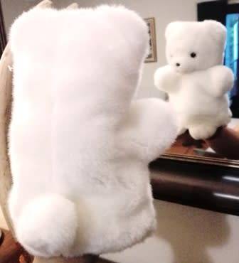 Beautiful Plush Polar Bear Hand Puppet for Babies and Kids!