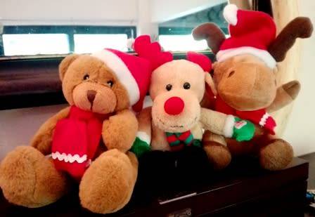 Cheerful Christmas Trio of Soft Toys!