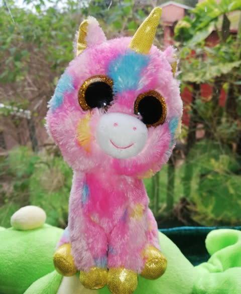TY Inc Fantasia Beanie Boo Plush Unicorn. 18cm.
