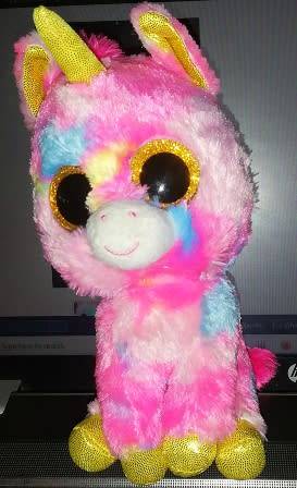 TY Inc Fantasia Beanie Boo Plush Unicorn. Cheap! 18cm.