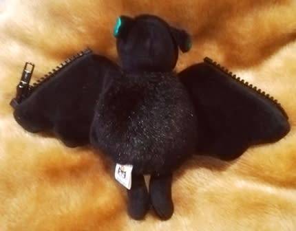 RARE Jellycat Zippy Bat Plush Soft Toy with Green Wings! 1999.