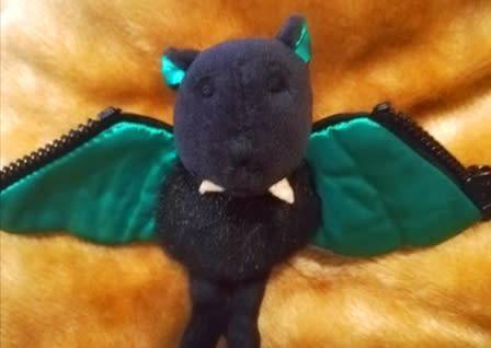 RARE Jellycat Zippy Bat Plush Soft Toy with Green Wings! 1999.
