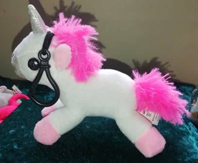 Star the little Unicorn.  A  cute little soft toy/keyholder. 13cm.