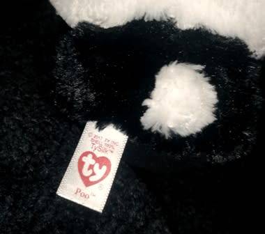 TY. Poo the Panda a Beanie Boo  phone/toy holder. 2017. 12cm.