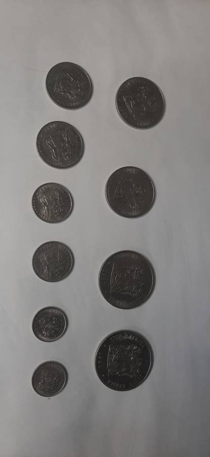 SOUTH AFRICA ANTIQUE COIN COLLECTION FROM 10C -R1 FULL SET