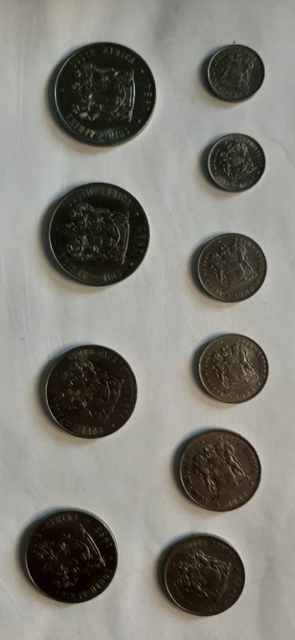 SOUTH AFRICA ANTIQUE COIN COLLECTION FROM 10C -R1 FULL SET