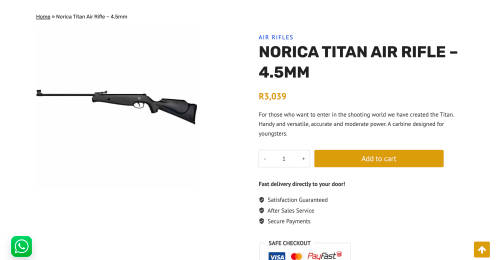 Norica Titan pellet gun 4.5mm