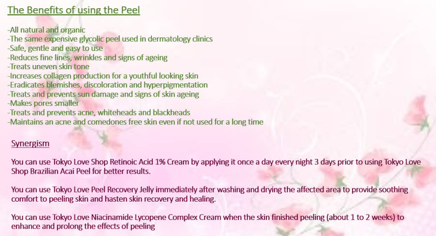 Brazilian Acai Peel- 30% Glycolic Peel - Face and Body