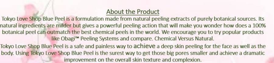 Japanese Blue Peel (Obagi, Zenofusion) - Face and Body