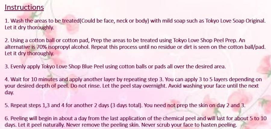 Japanese Blue Peel (Obagi, Zenofusion) - Face and Body