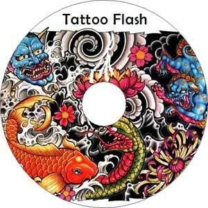 BEST TATTOO FLASH ON CD AND Get A FREE DVD (how to tattoo) when ordering The CD