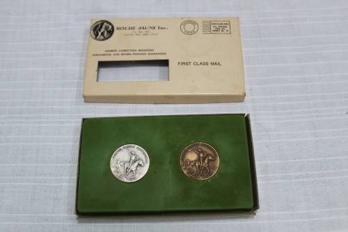 USA Custer Battle Centennial medallions - PURE silver! and bronze....